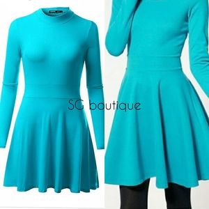 🆕⭐Aqua blue green skater dress